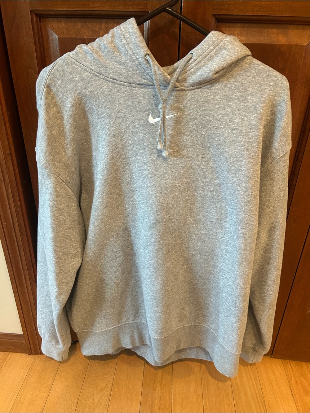 Nike Light Gray Hoodie with White Swoosh